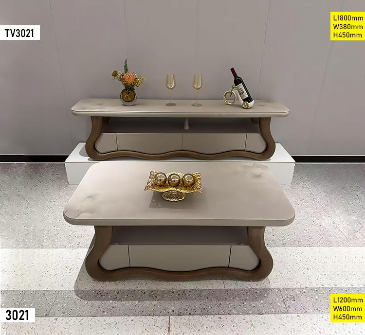 ENSEMBLE TABLE TV + TABLE BASSE
