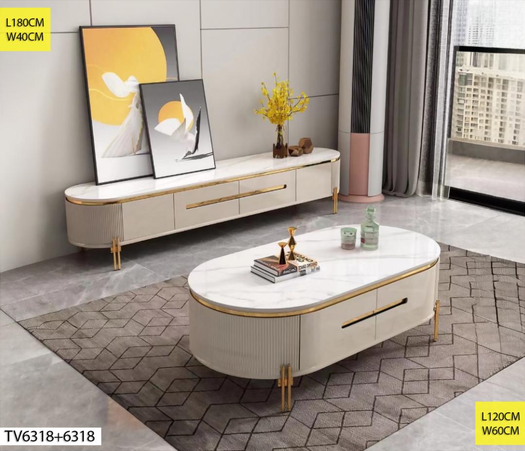 ENSEMBLE TABLE TV + TABLE BASSE